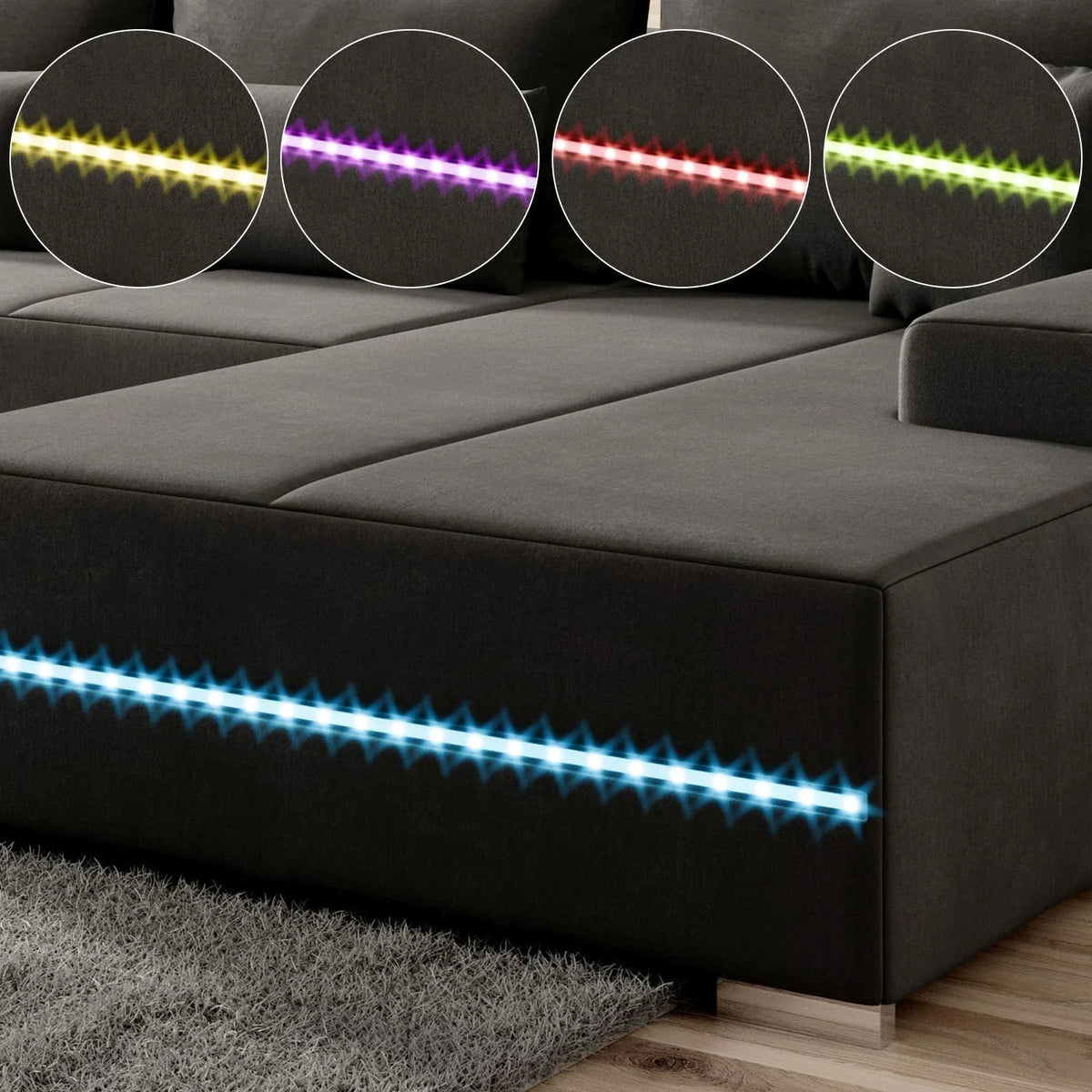 2025 Sofá rinconero Malbun con iluminación LED