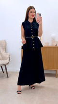 CONJUNTO PUNTO CHALECO Y FALDA
