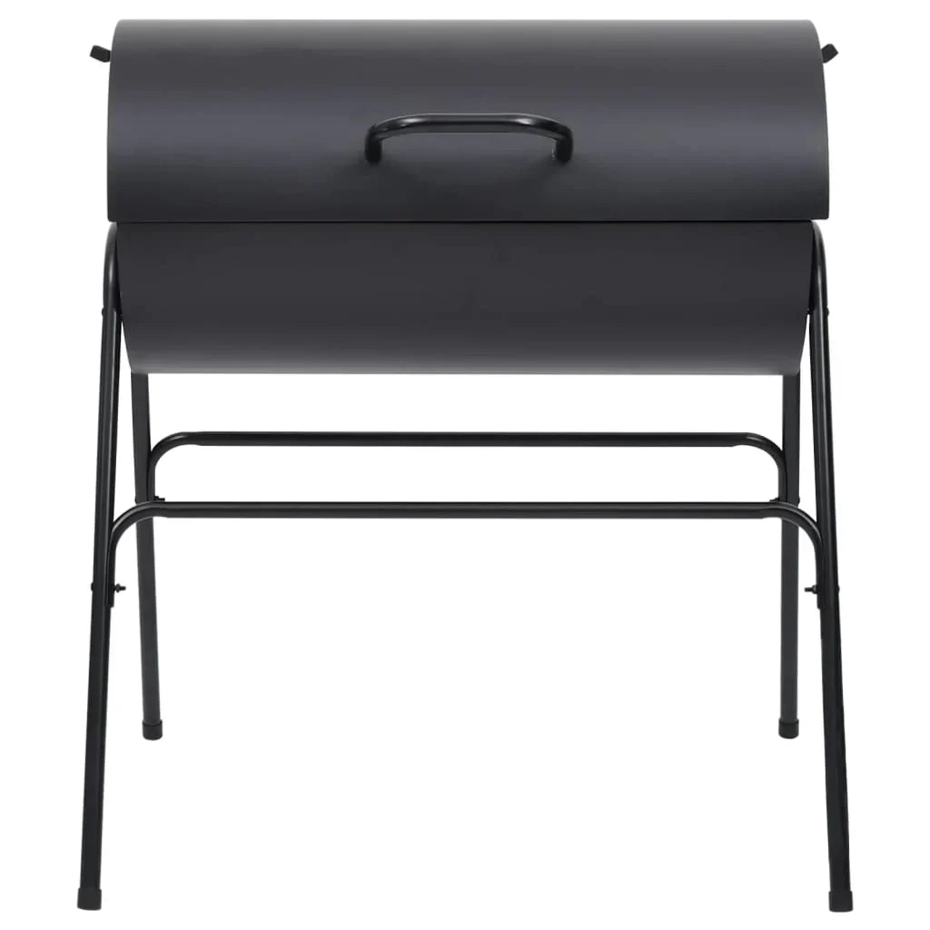 2026 Parrilla con 2 rejillas de cocción negra – Barbacoa portátil de 80x95x90 cm en acero
