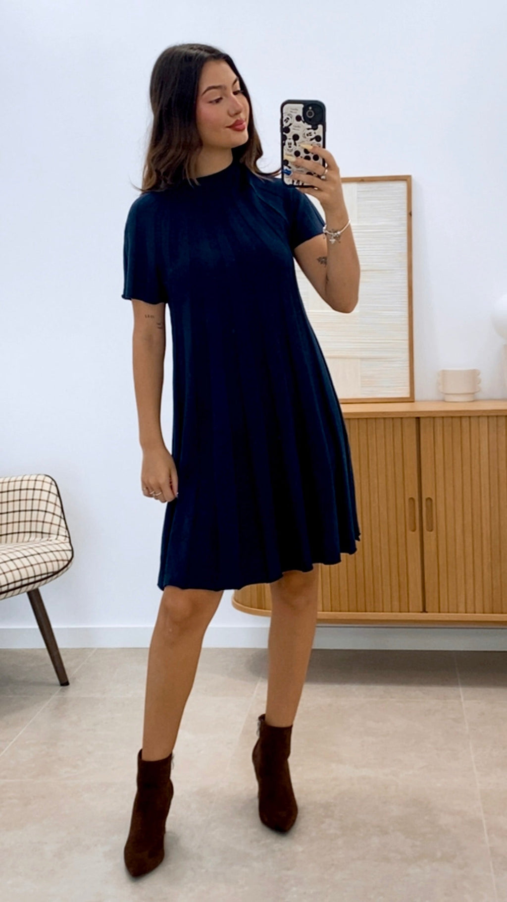 VESTIDO PUNTO MANGA CORTA