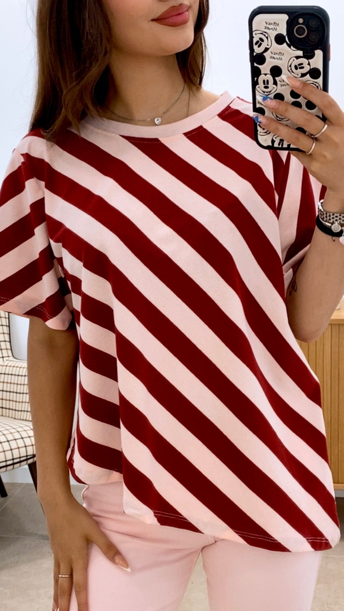CAMISETA RAYAS ASIMÉTRICA