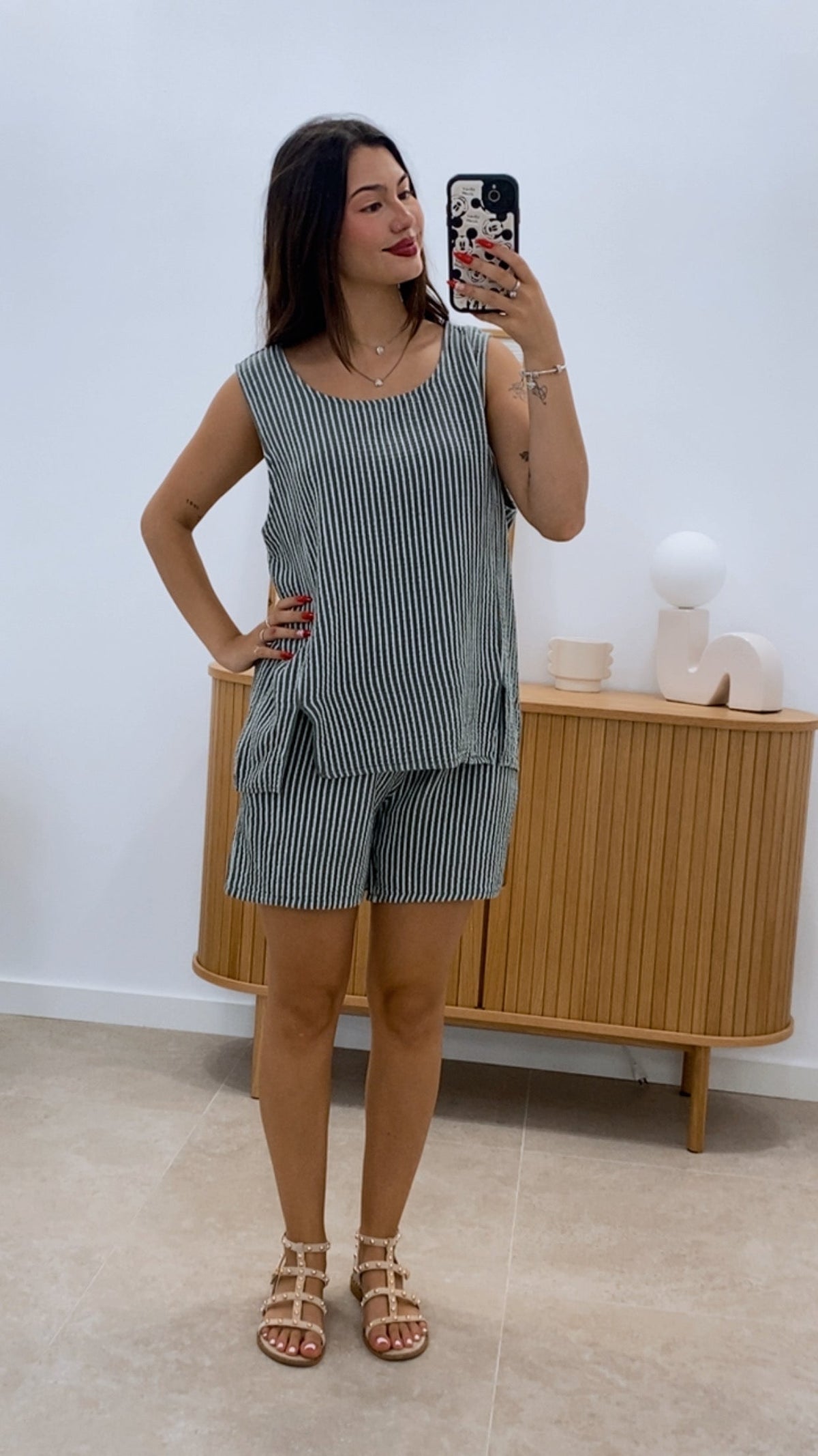 CONJUNTO MUSELINA RAYAS