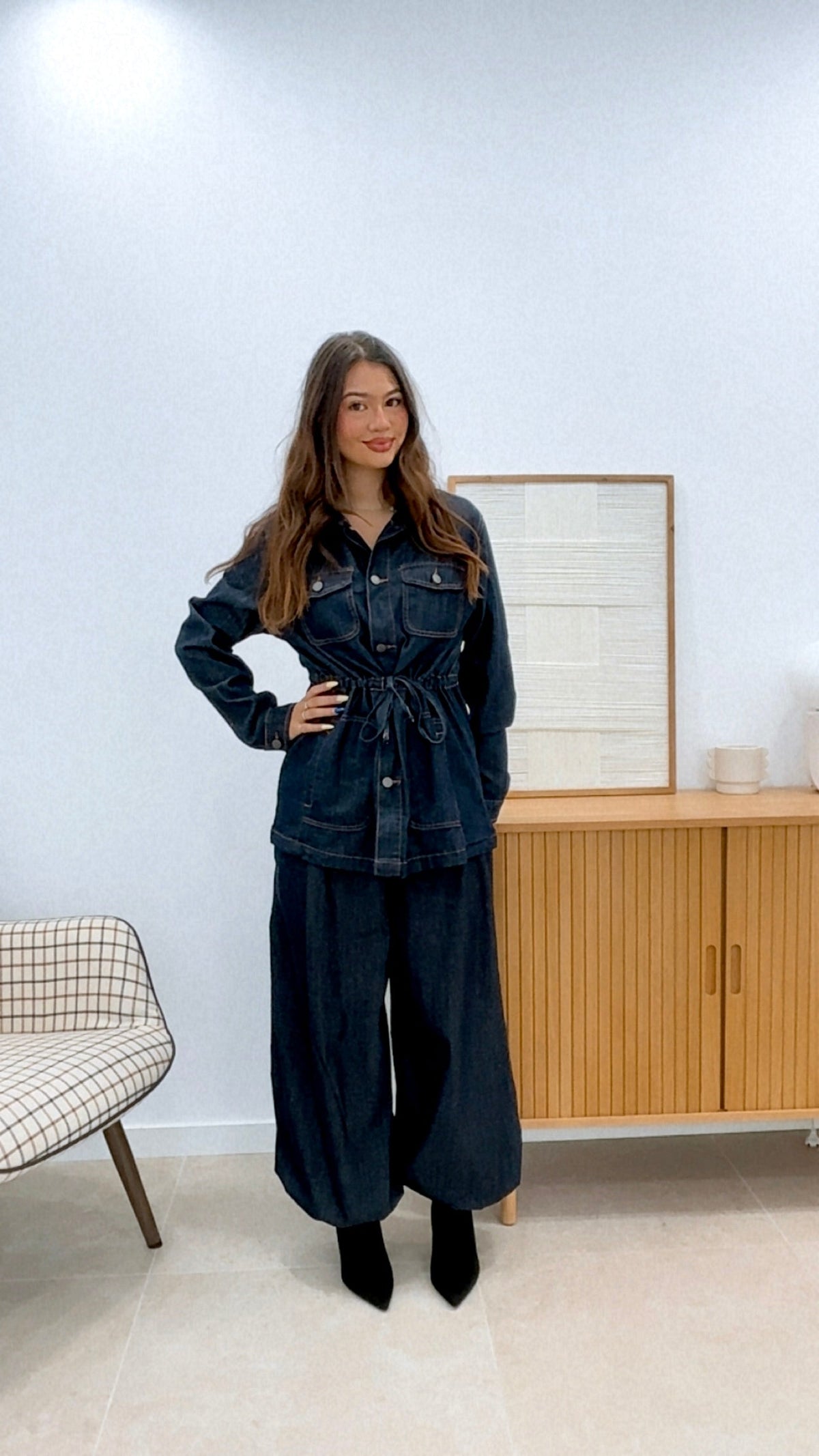 PANTALÓN DENIM BOMBACHO