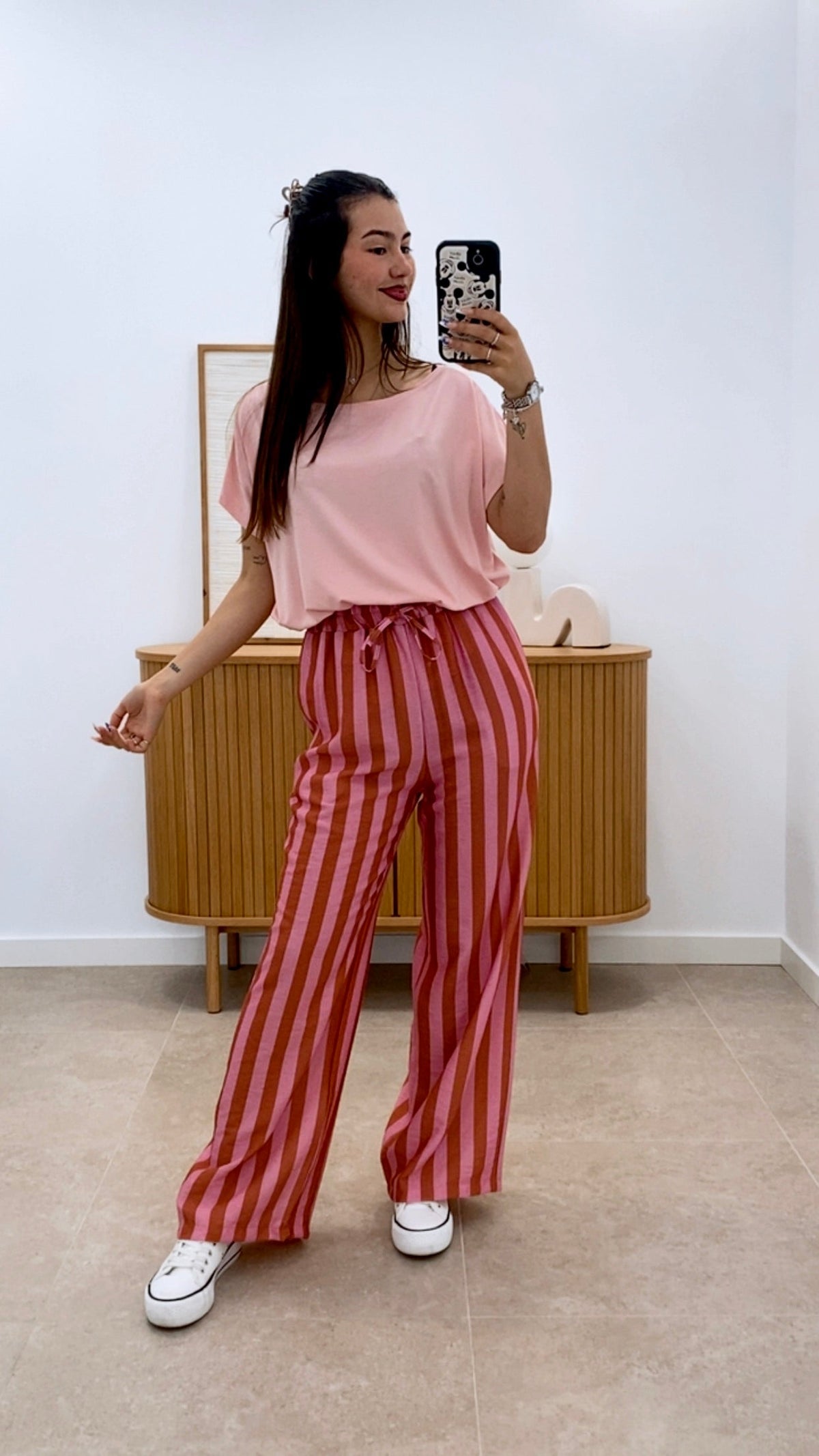 PANTALÓN RAYA ANCHA BICOLOR