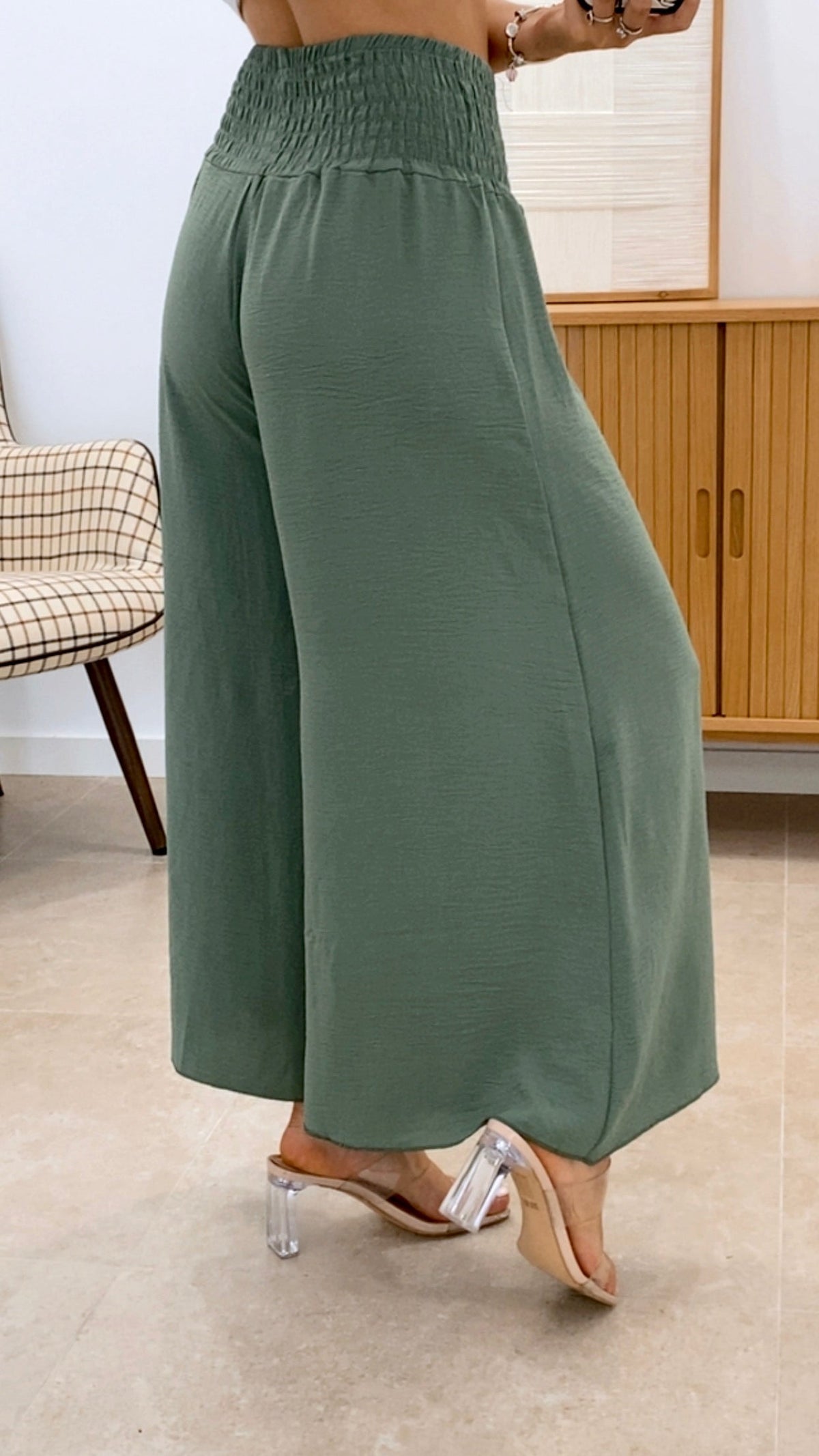 PANTALÓN CINTURA PANEL DE ABEJA