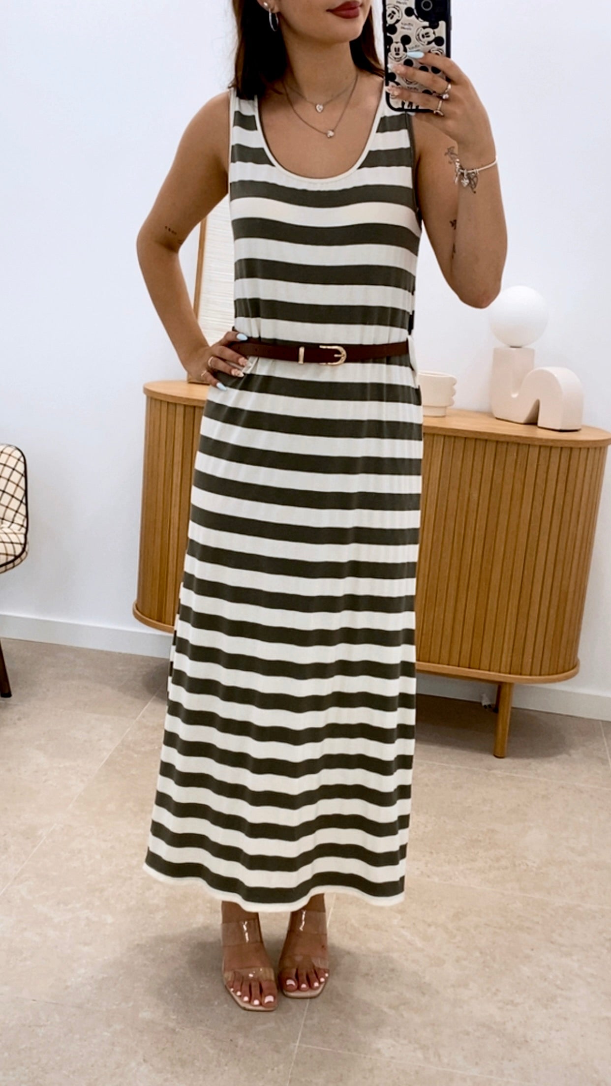 VESTIDO RAYAS + CINTURÓN