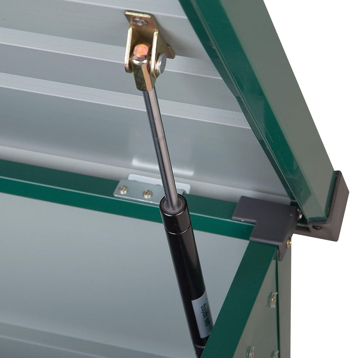 Beliani Caja de almacenamiento para exterior de acero galvanizado verde 400L Cebrosa