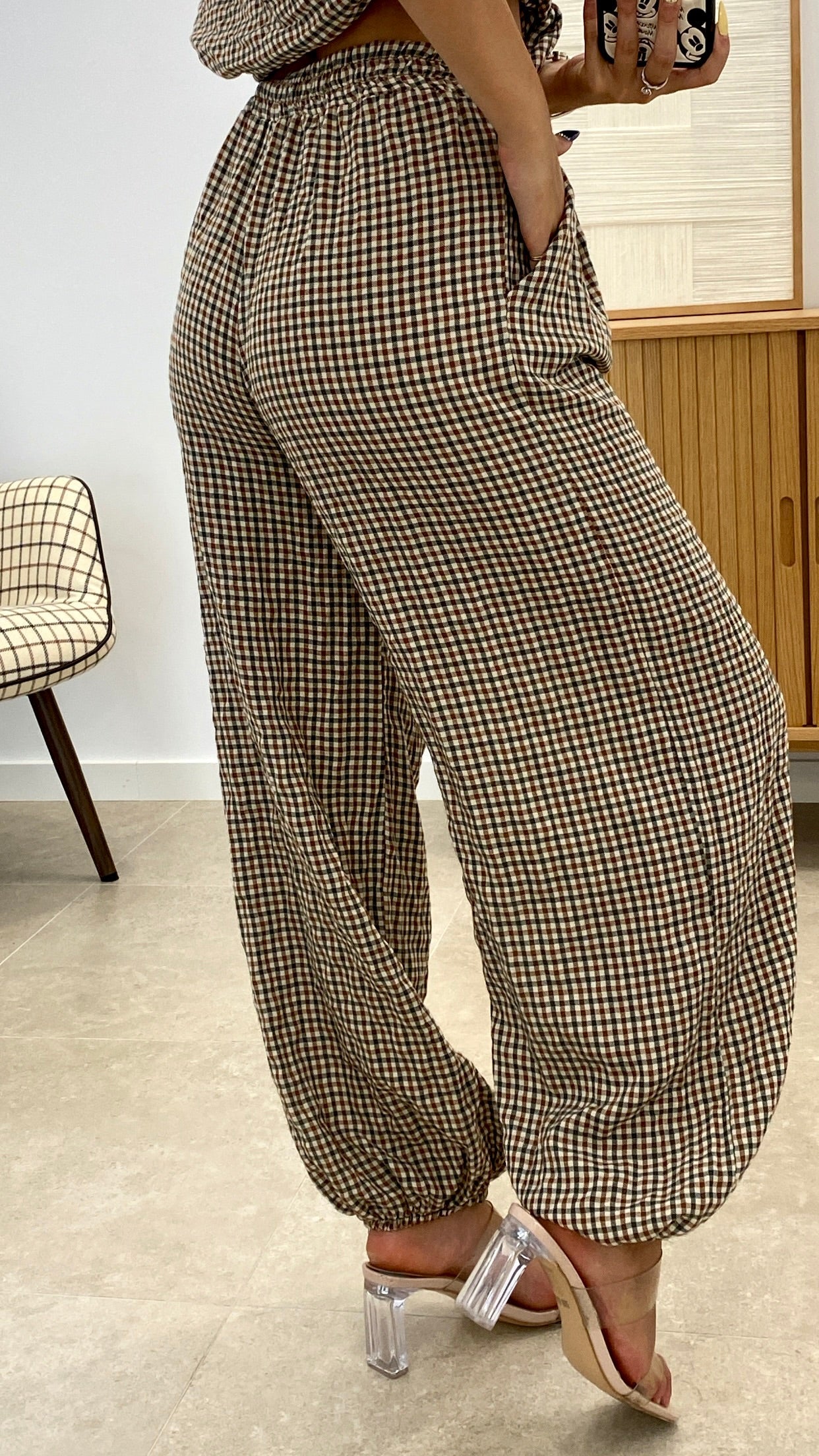 CONJUNTO VICHY CAMISA + PANTALÓN BOMBACHO