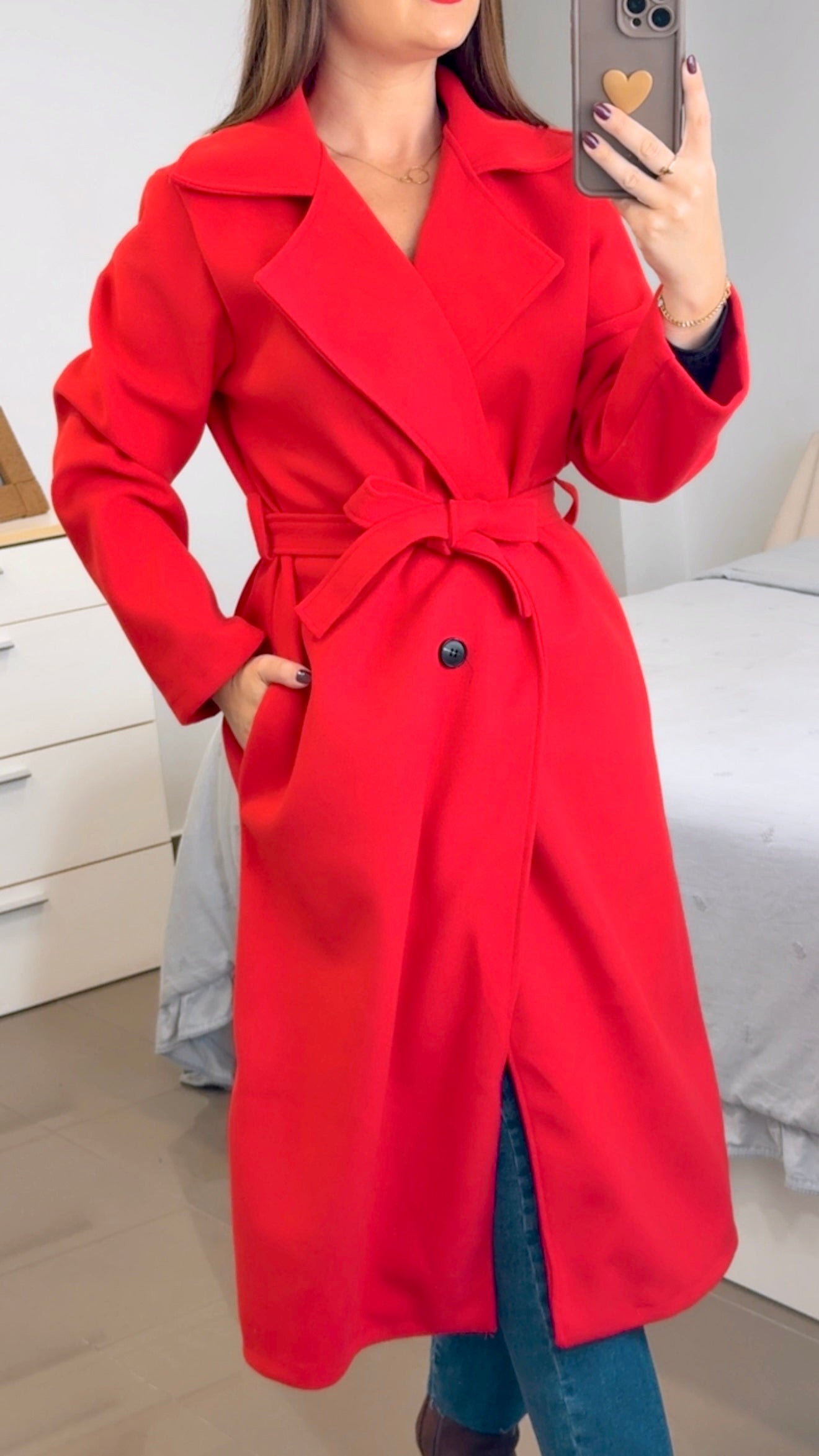 ABRIGO PAÑO FONDAR TOTAMONA. Gabardina con Cuello de Pico con Solapas, Sin Forro, Elástico, Corte Recto, Ropa De Mujer, para Cualquier Ocasión, Formal o Casual, Especial Para Otoño e Invierno.