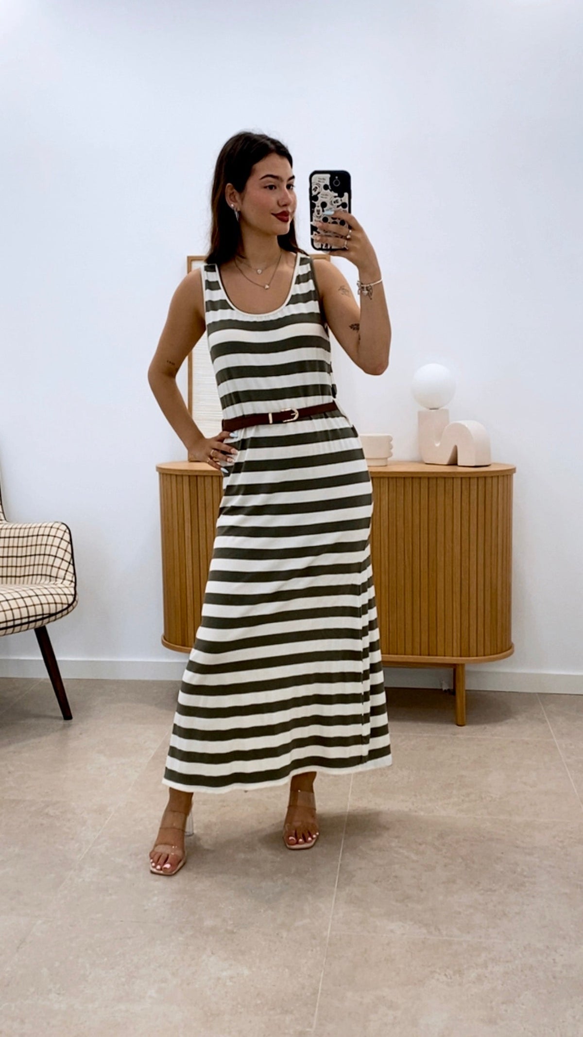 VESTIDO RAYAS + CINTURÓN
