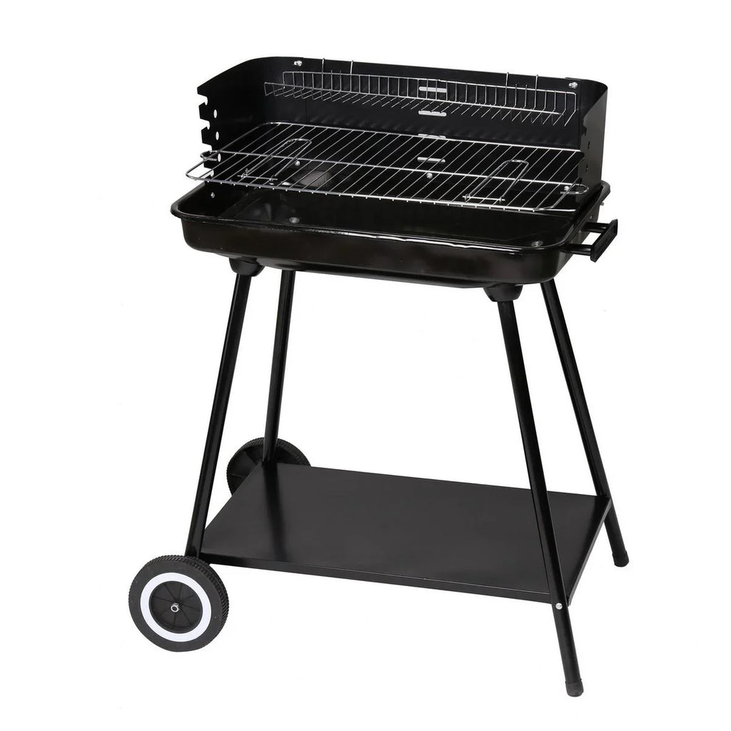 Barbacoa De Carbón Lolahome Con Parrilla De Acero, 57x38x80 Cm, Negra