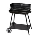 Barbacoa De Carbón Lolahome Con Parrilla De Acero, 57x38x80 Cm, Negra