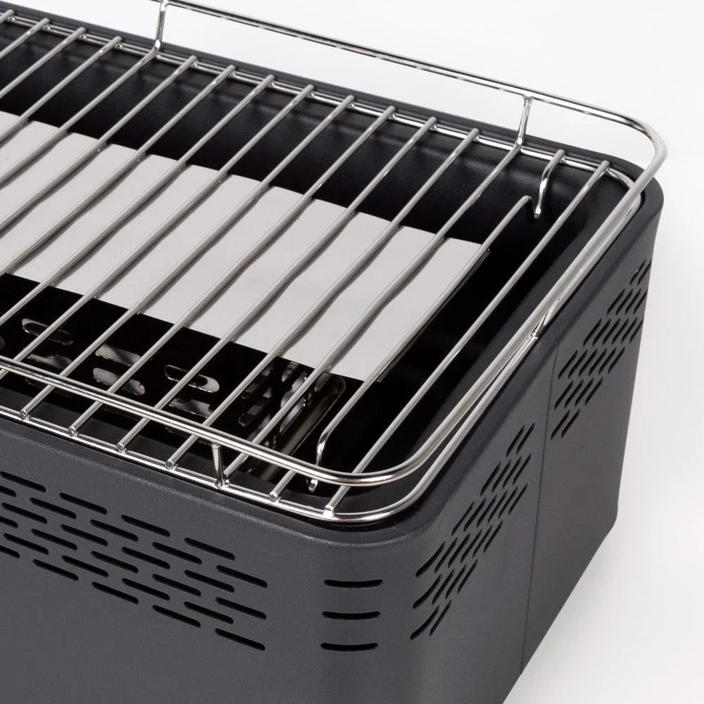 Barbacoa Portátil A Carbón Aktive, Recargable A Pilas , Sin Humo, Medidas 45x28x19cm, Con Proteccion Antigoteo