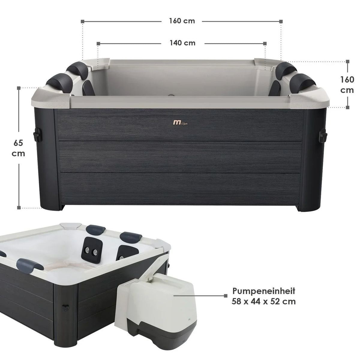2026 Spa Whirlpool Oslo con iluminación LED