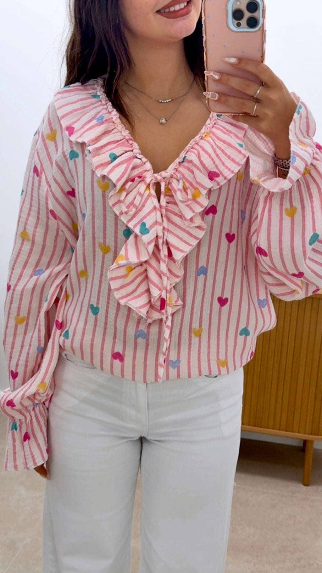 BLUSA RAYAS Y CORAZONES