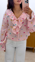 BLUSA RAYAS Y CORAZONES