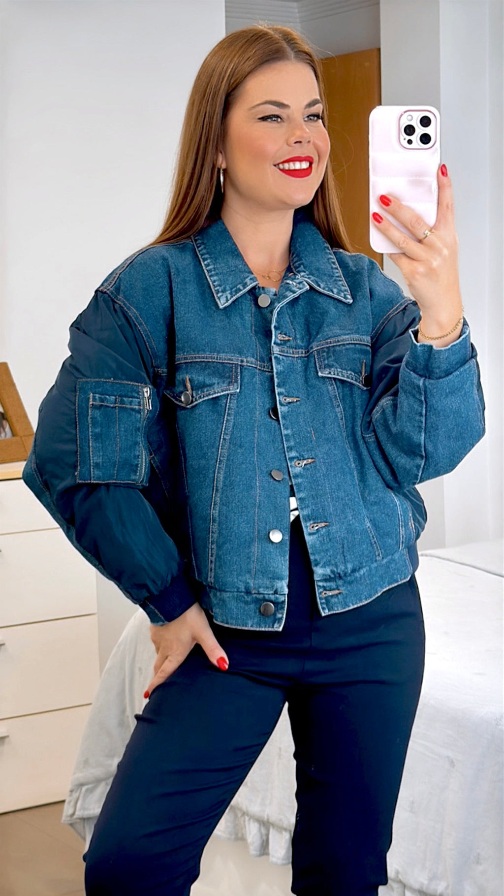 CHAQUETA BOMBER DENIM