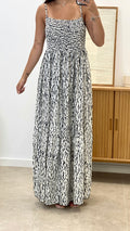 VESTIDO ESTAMPADO DE TIRANTES REGULABLES
