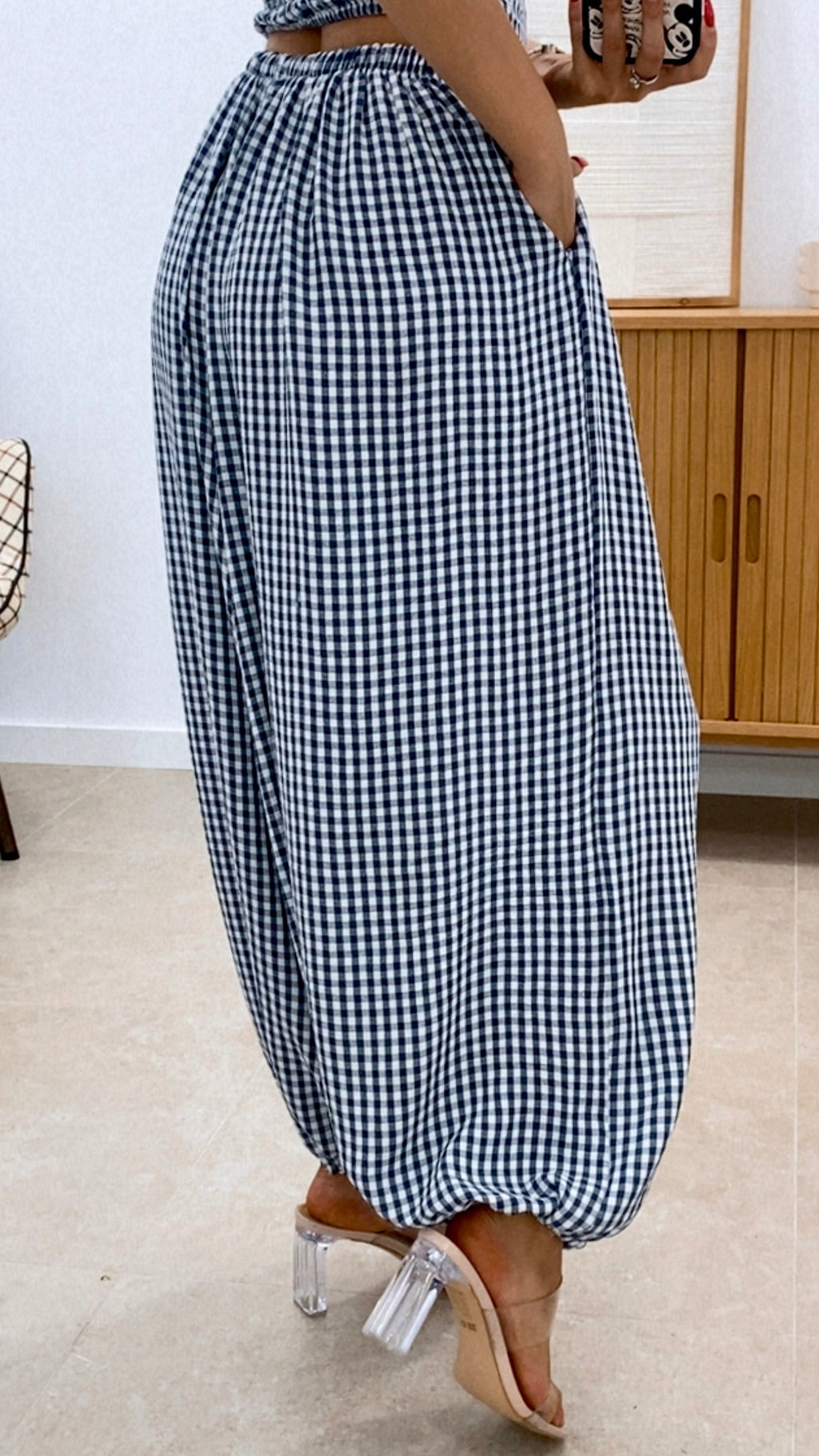 CONJUNTO TOP + BOMBACHO VICHY