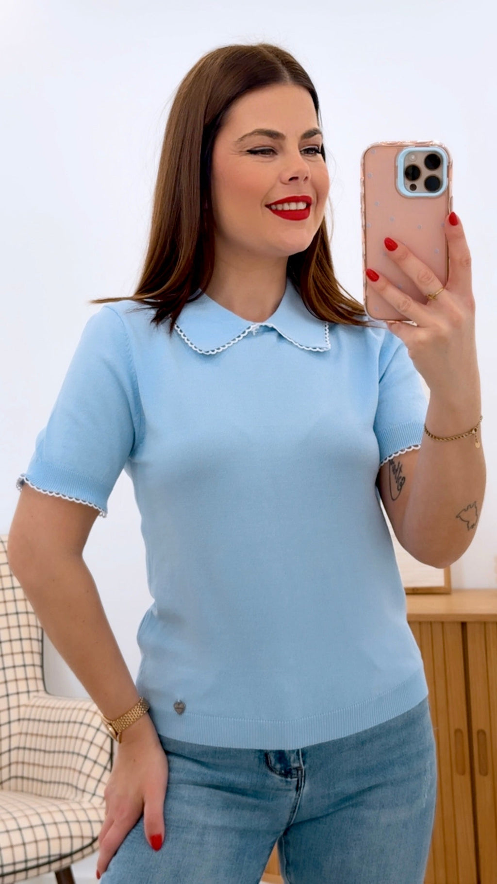 CAMISETA POLO CUELLO SOLAPADO