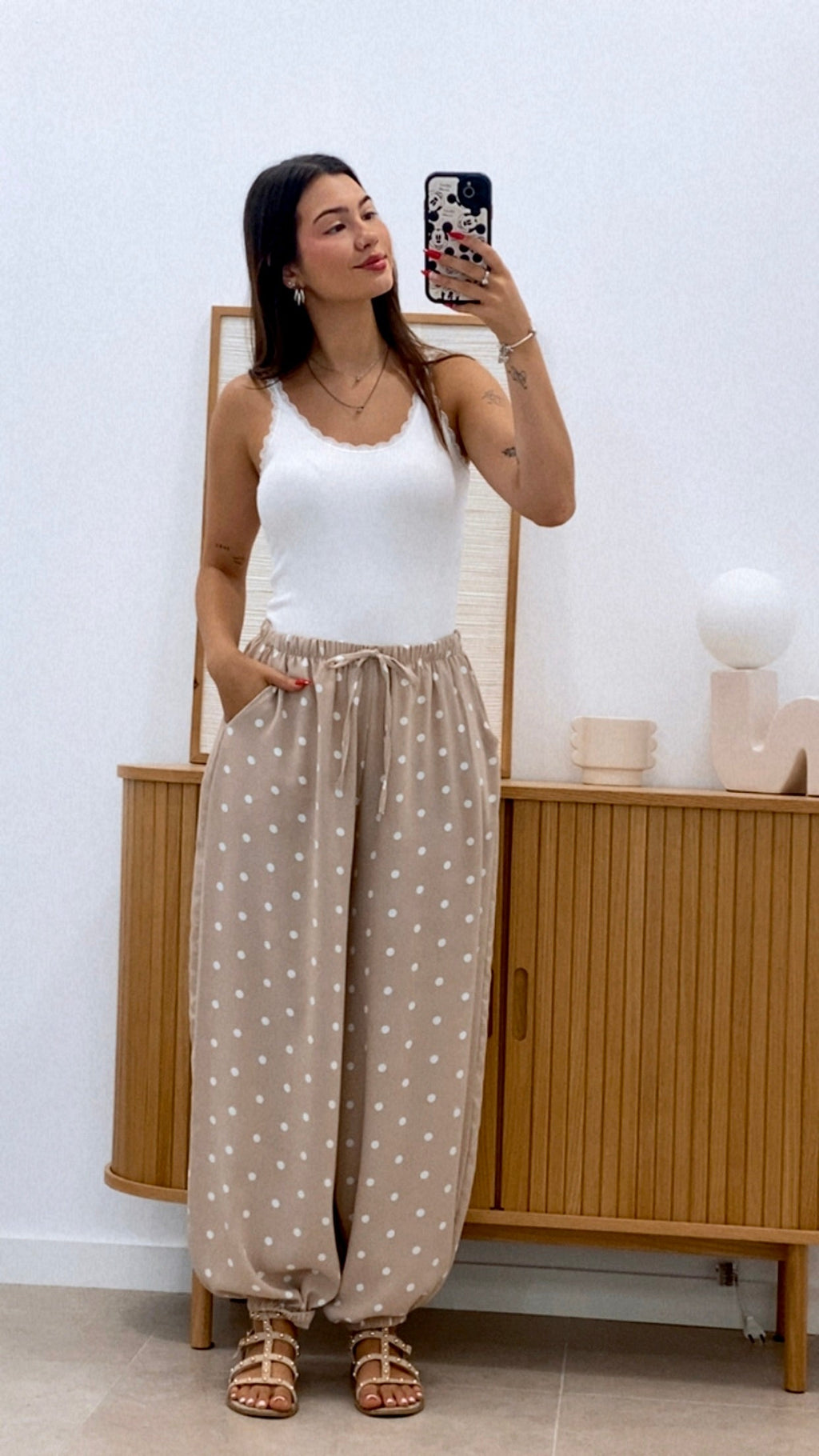 PANTALÓN LUNARES BOMBACHO