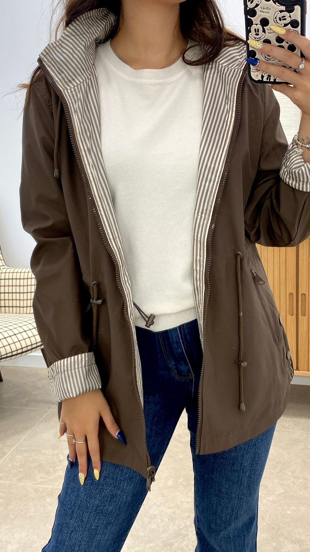 CHUBASQUERO REVERSIBLE RAYAS