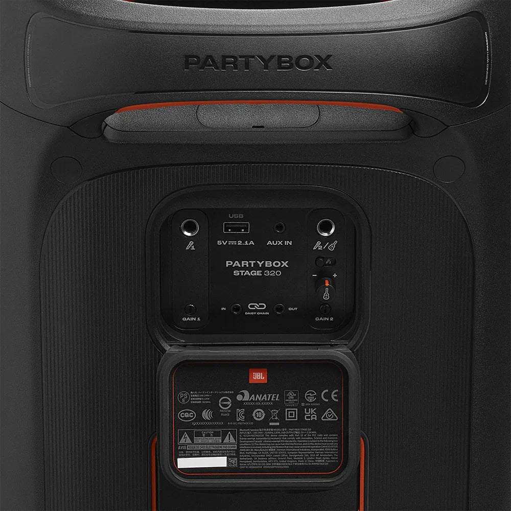 2026 JBL PartyBox Stage 320 Altavoz Bluetooth portátil para fiestas – Negro