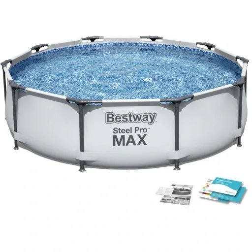 BASEN STELAŻOWY OGRODOWY OKRĄGŁY RODZINNY 366x122cm BESTWAY ZESTAW 11w1