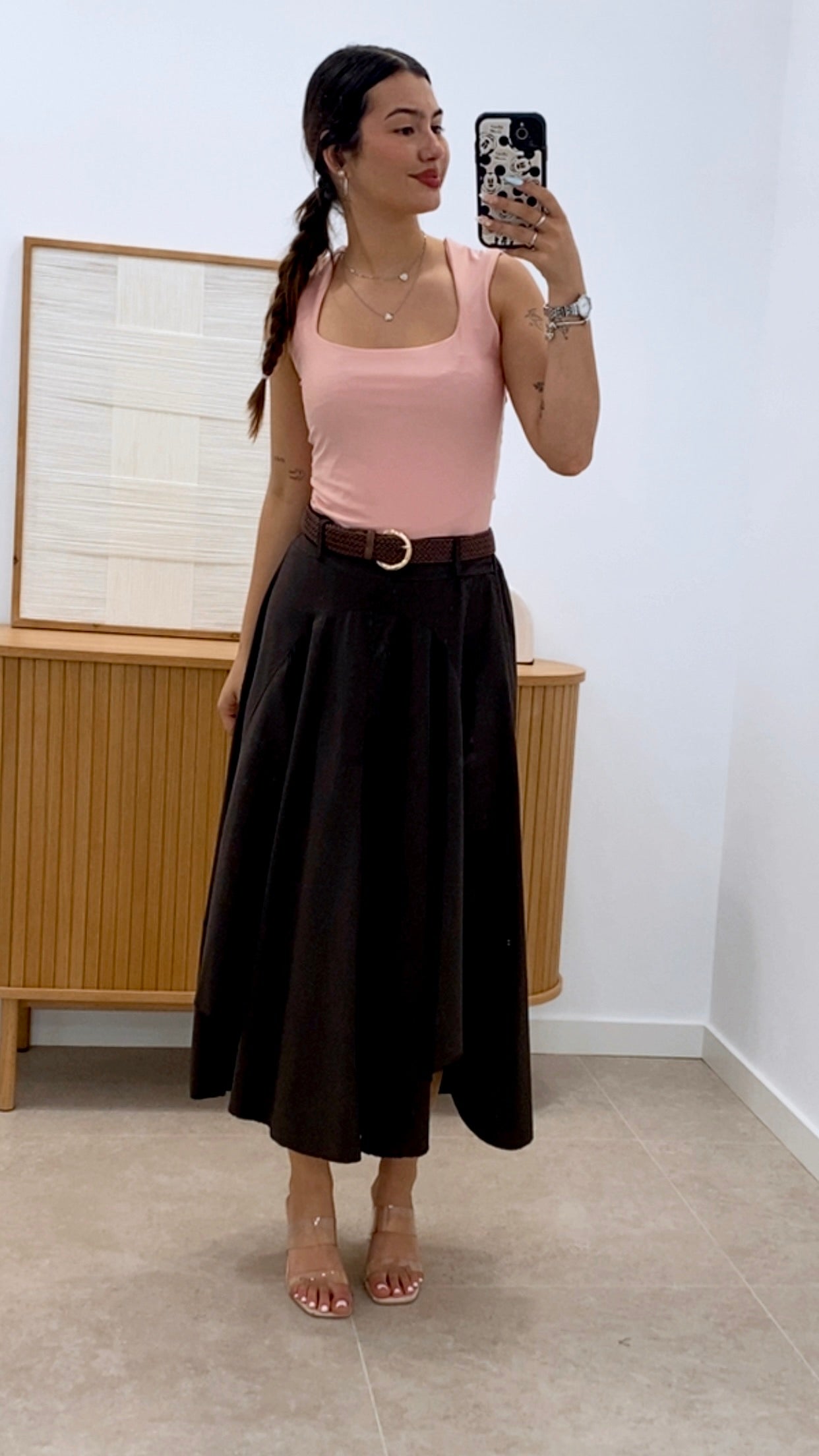 FALDA IRREGULAR + CINTURÓN