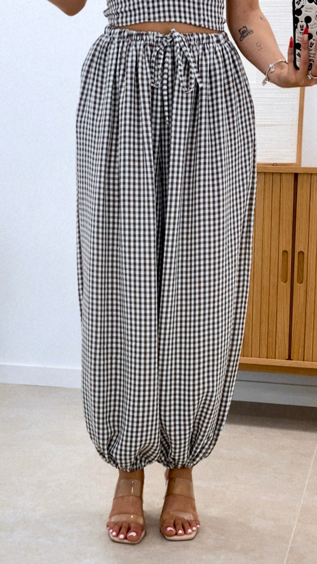 CONJUNTO TOP + BOMBACHO VICHY