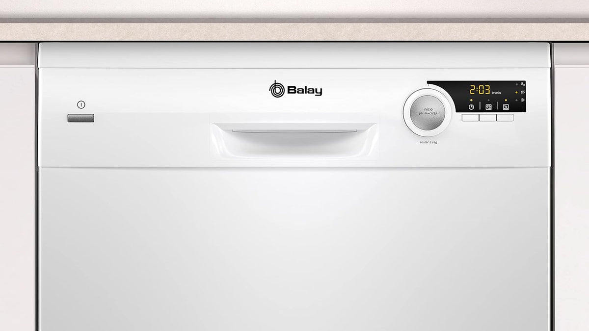 Balay - Lavavajillas de libre instalación, 60 cm, 12 servicios, Auto Diario, Pausa+Carga, ExtraSilencio, Blanco, 3VS506BP