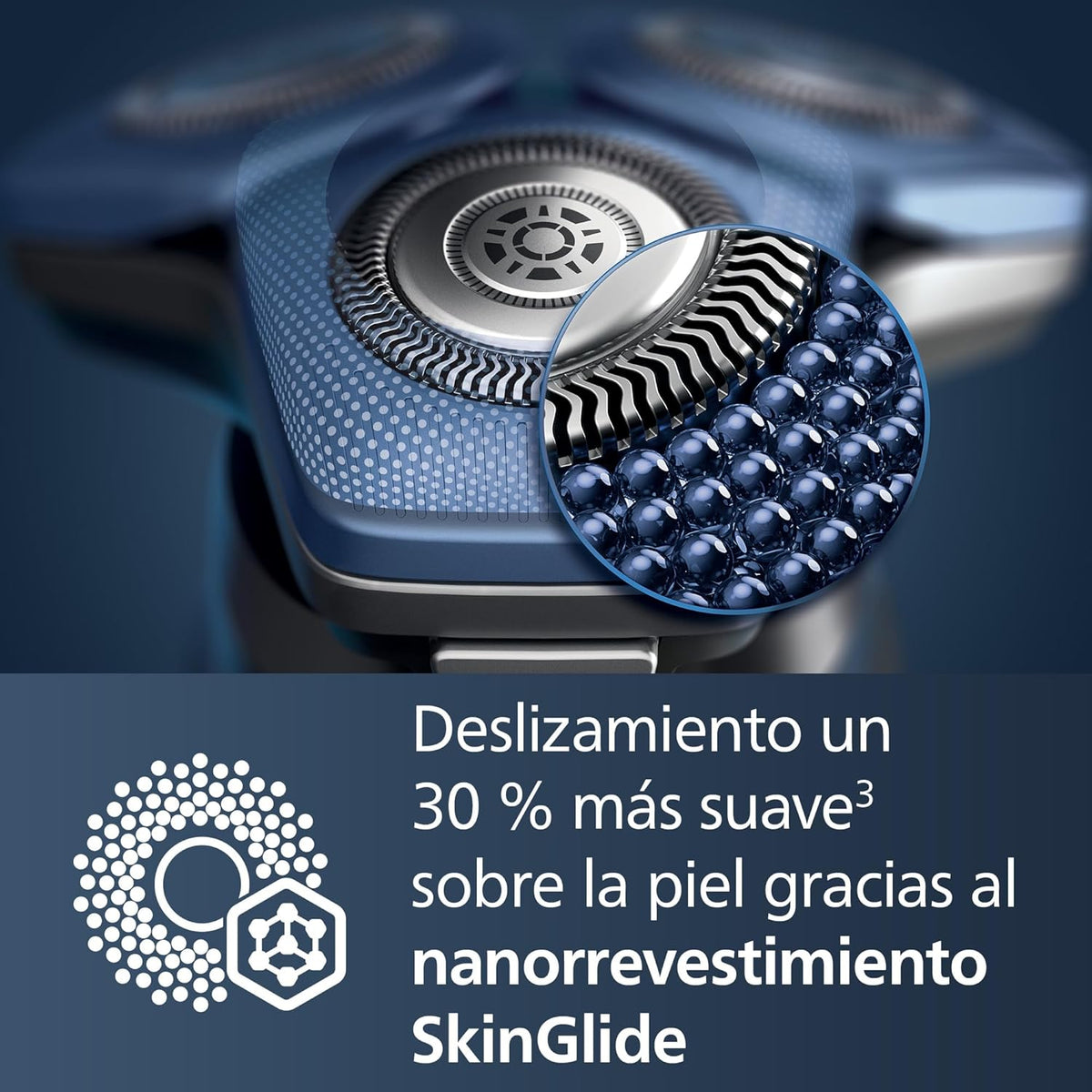Serie 7000 Afeitadora Eléctrica Hombre, Máquina de Afeitar Barba con Recortadora, 45 cuchillas, 60min de uso, En Seco y Húmedo, Recargable, Centro de Limpieza, Base Carga, S7886/55, Negro