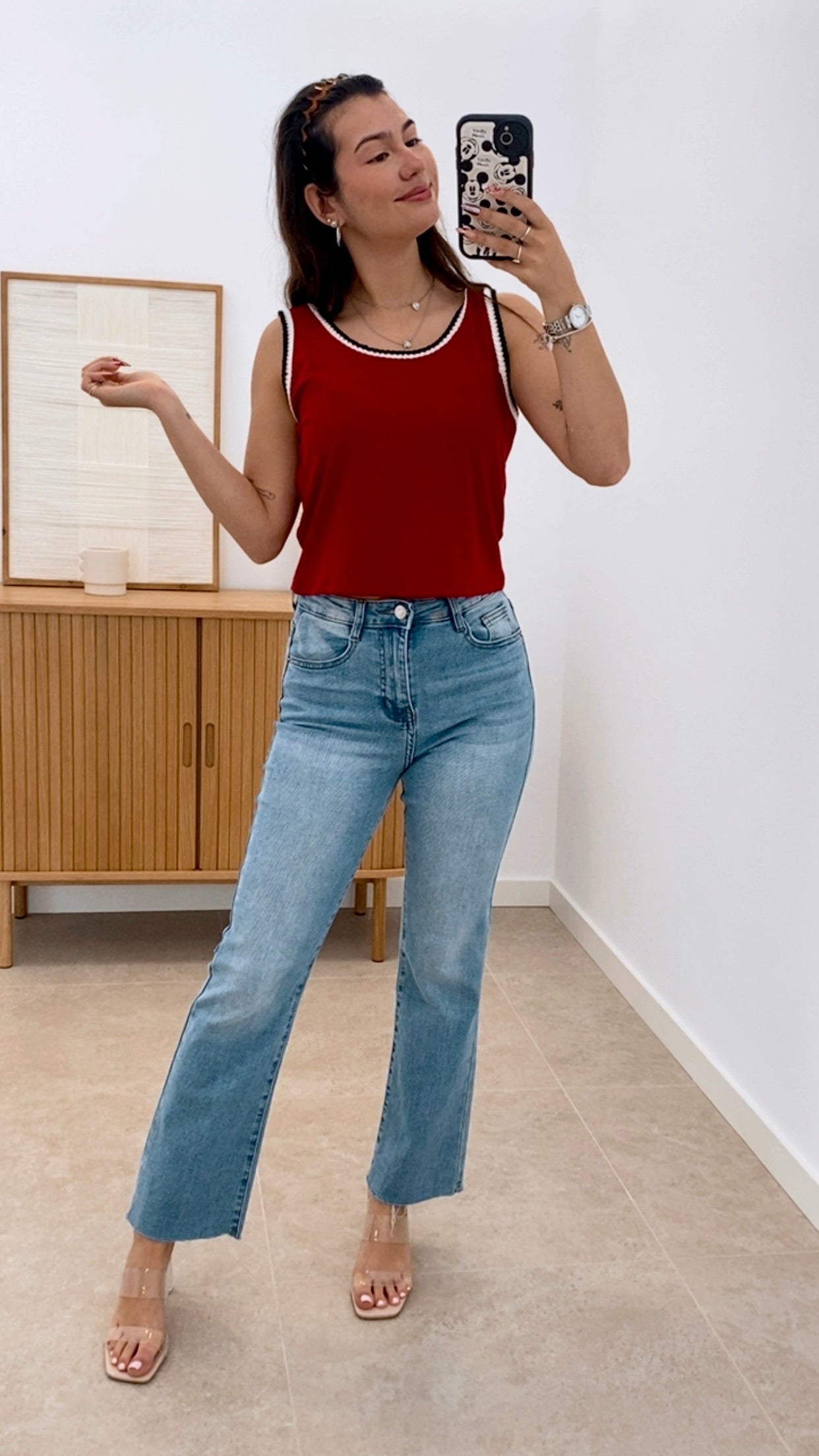TOP TIRANTE ANCHO BORDE COLOR