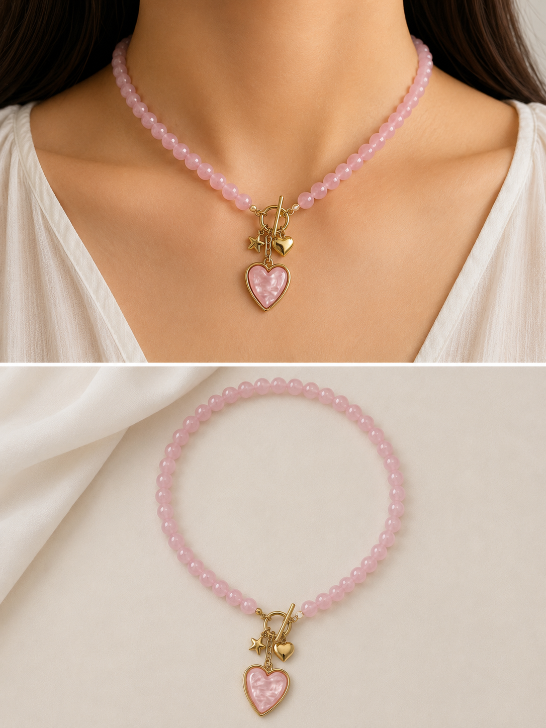 COLLAR PERLAS CORAZÓN