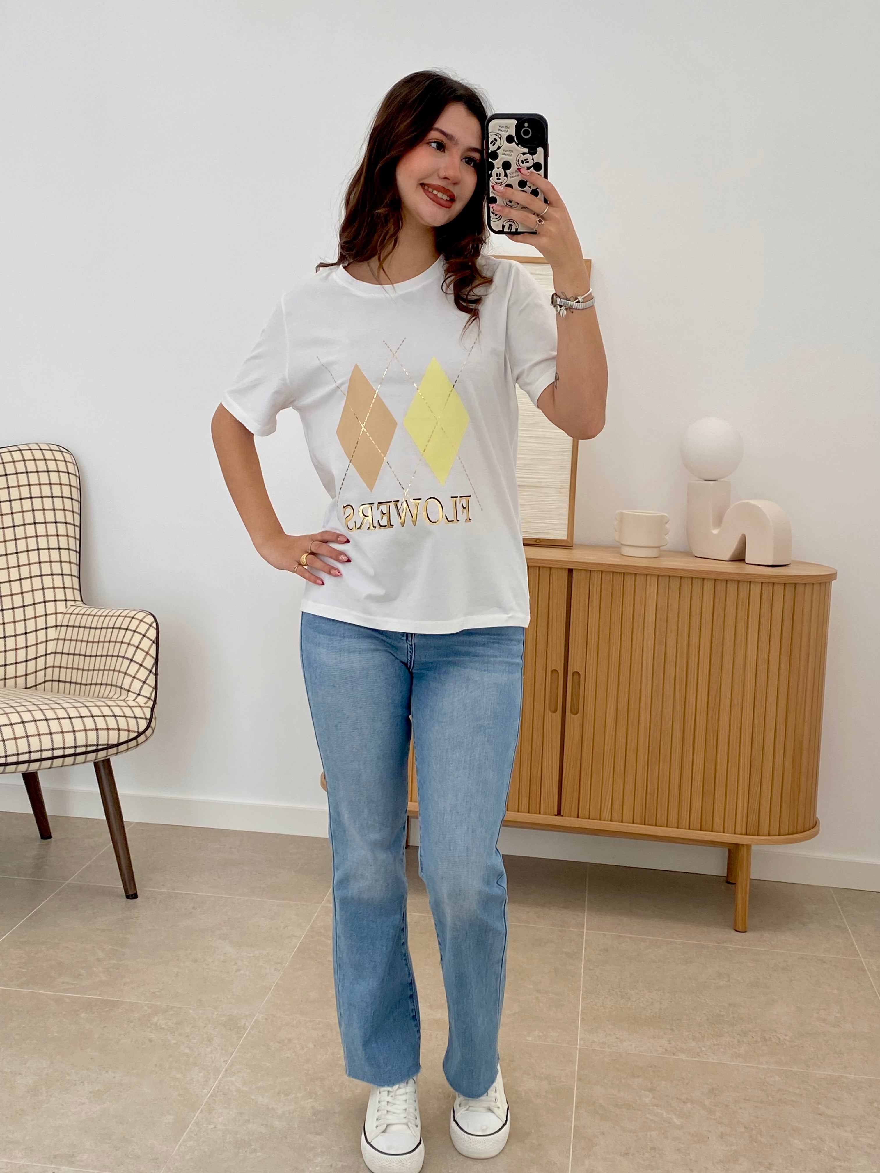 CAMISETA ROMBOS FLOWERS