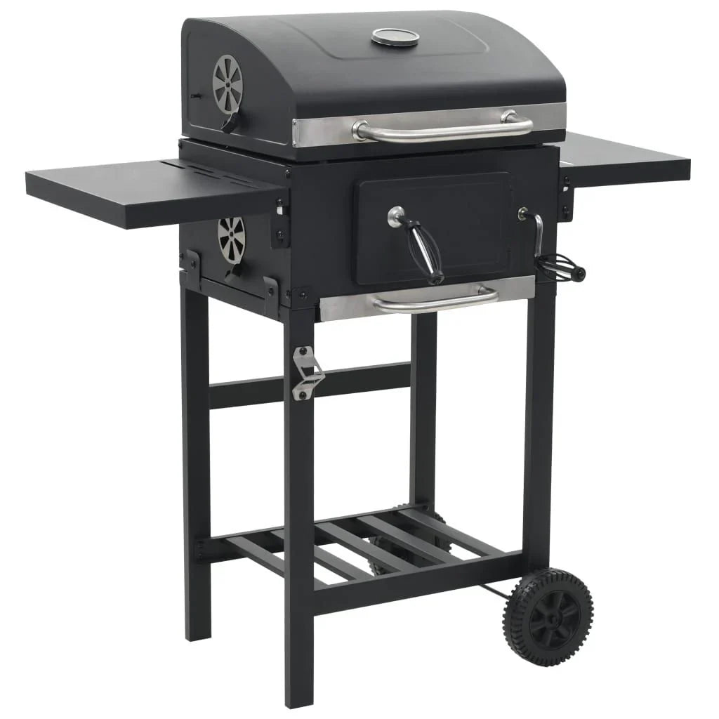 Horno Para Pizza Y Barbacoa Al Aire Libre 3 En 1 Negro Vidaxl