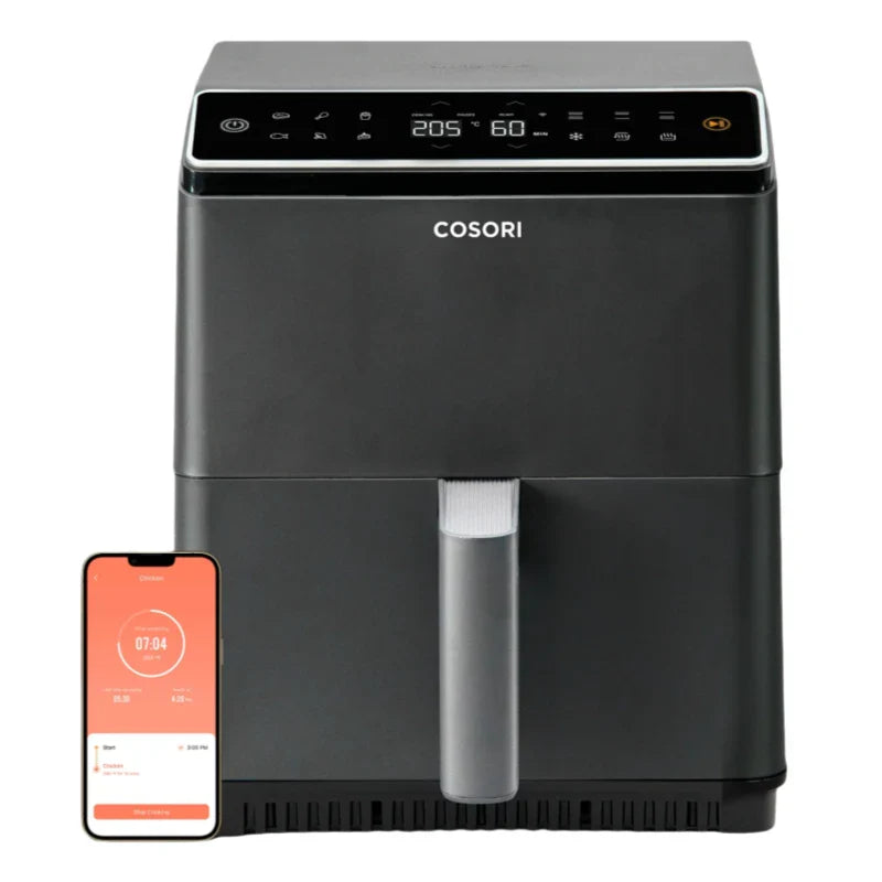 Cosori Dual Blaze Freidora de Aire Inteligente 6.4L – Gris Oscuro