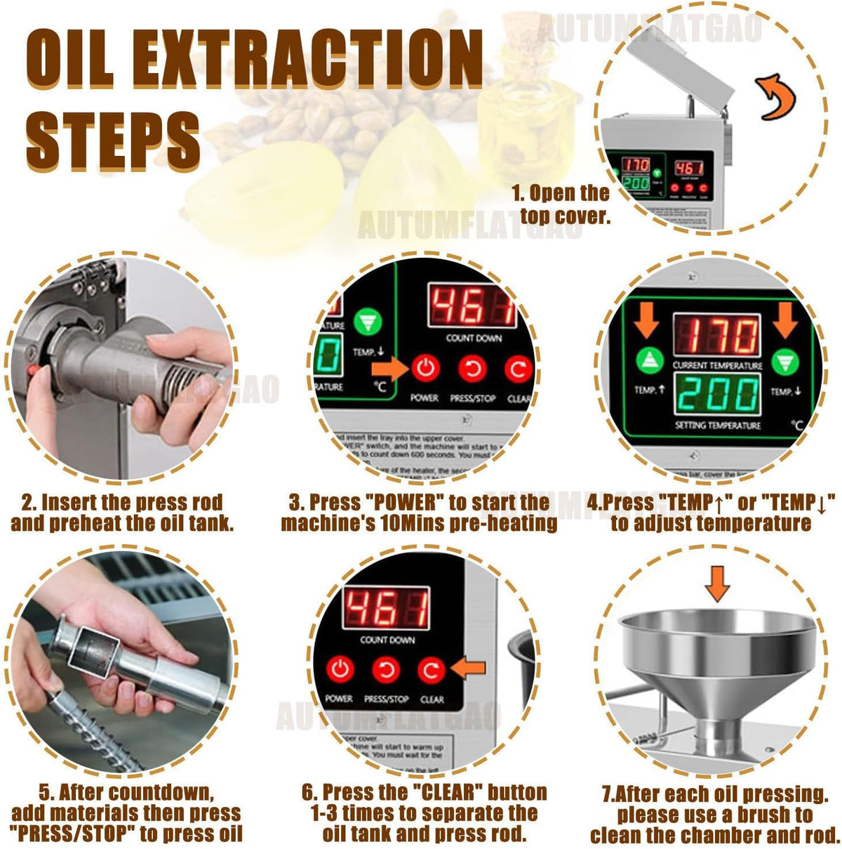 Prensa Aceite Oliva Automática De 820W, Maquina Cortar Aceitunas En Frío Y Caliente para El Hogar, Extractor De Aceite Eléctrico para Aceitunas, Cacahuetes, Sésamo, Soja Y Nueces