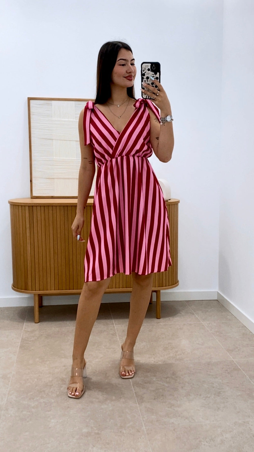 VESTIDO TIRANTE AJUSTABLE RAYADO