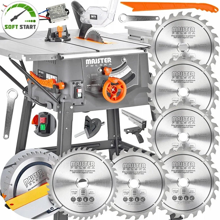 PIŁA STOŁOWA 3400W krajzega przecinarka 4-blaty tarczowa SOFT Start MP0001