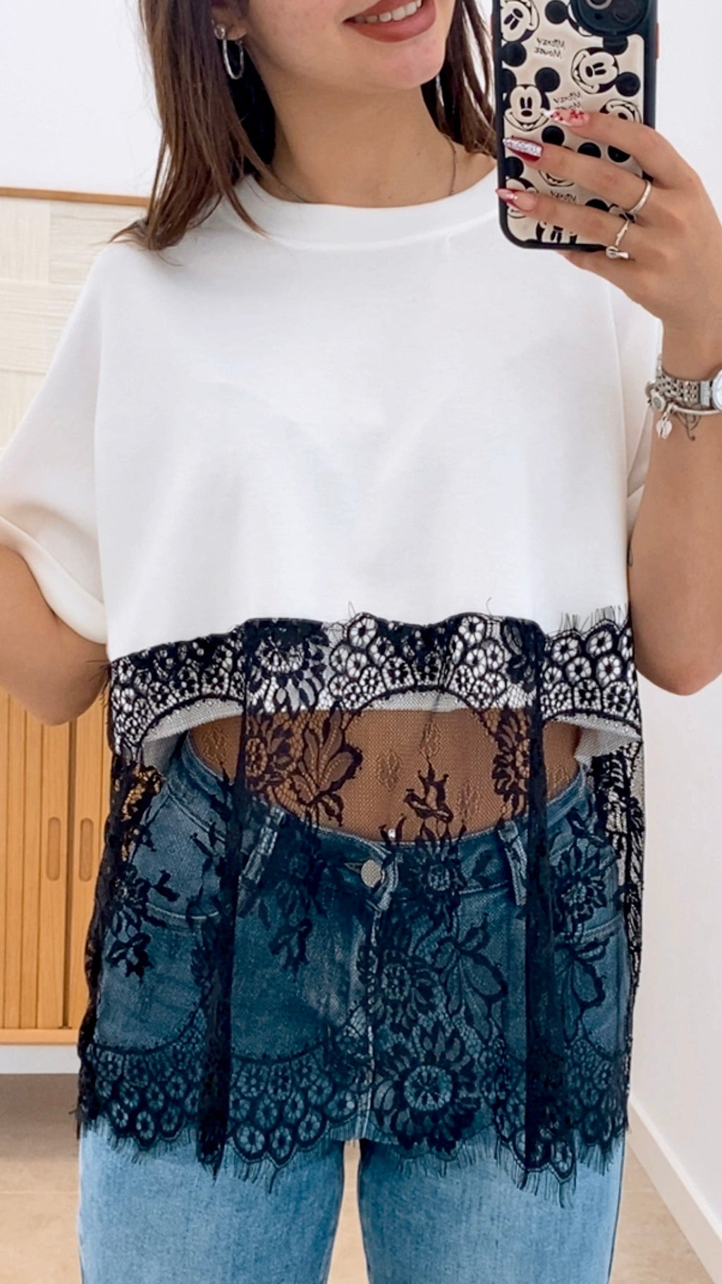 CAMISETA PUNTILLA BLACK