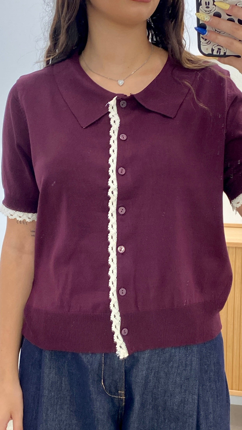 CAMISETA PUNTO CUELLO SOLAPADO