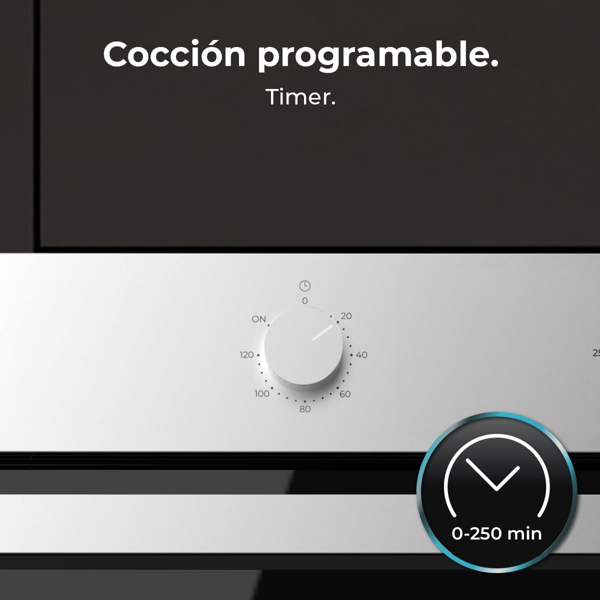 Cecotec Horno Integrable Multifunción 70L Bolero Hexa M236000 Inox Time. 2800W, 6 Funciones, Temporizador, Steam Base XXL, Steam Assist, Steam EasyClean, Cooling Fan, Modo Defrost, Eco, Convección
