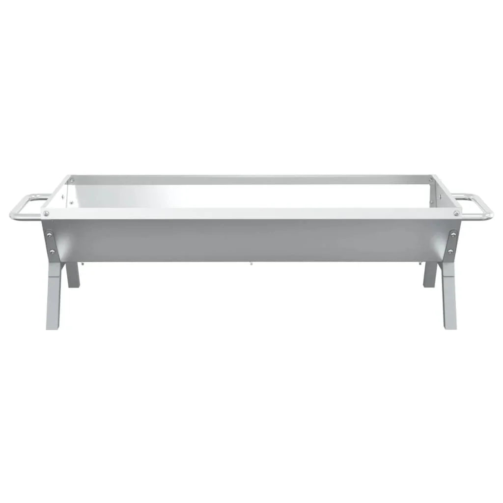 Bandeja Para Barbacoa Acero Inoxidable Plateado 118x42x30,5 Cm Vidaxl