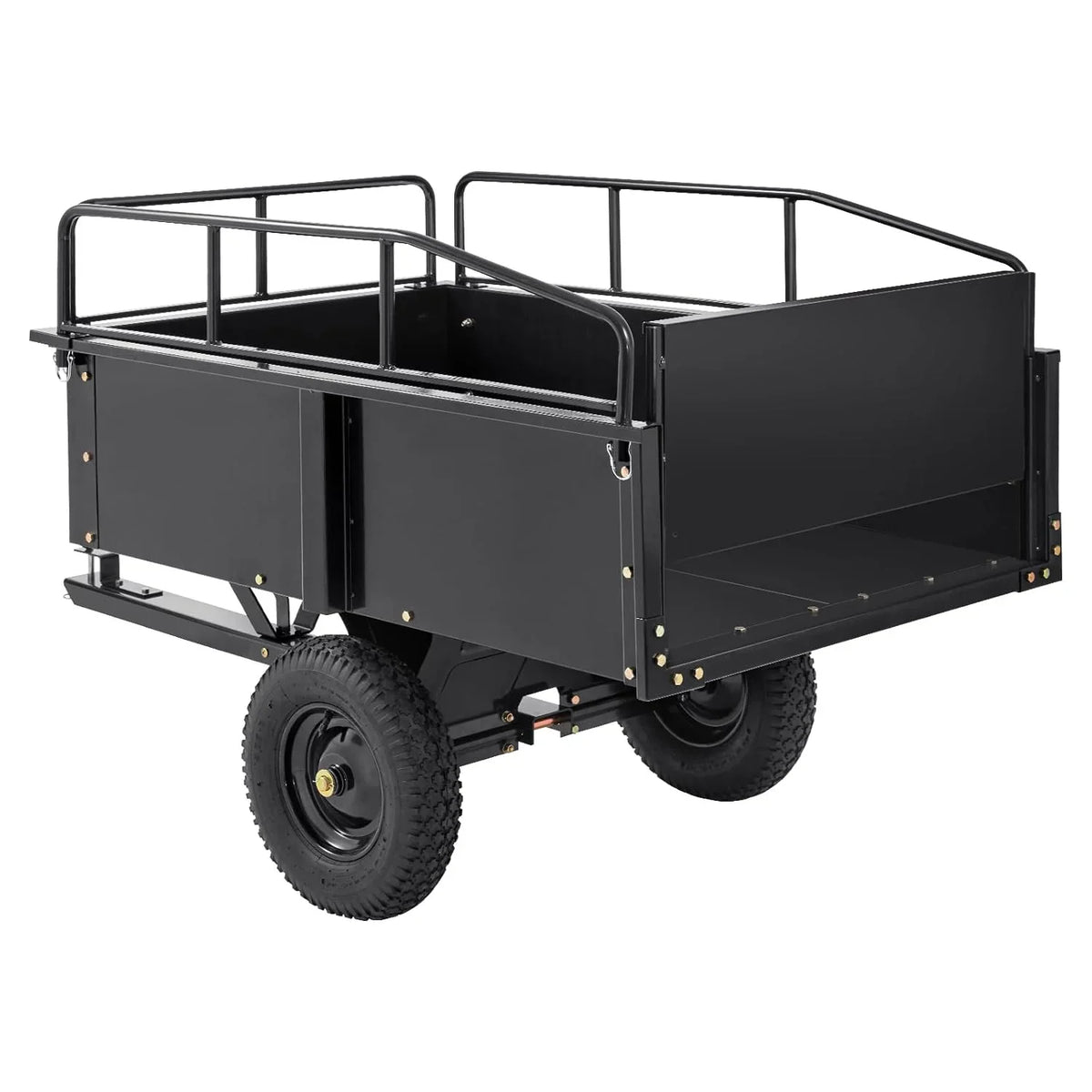 VEVOR Dump Trailer Load Capacity 340kg Heavy Duty Garden Utility Trailer with Removable Sides 0.4m³ Dump Transport Cart for Tractor, Lawn Mower, ATV, 200x66x76cm