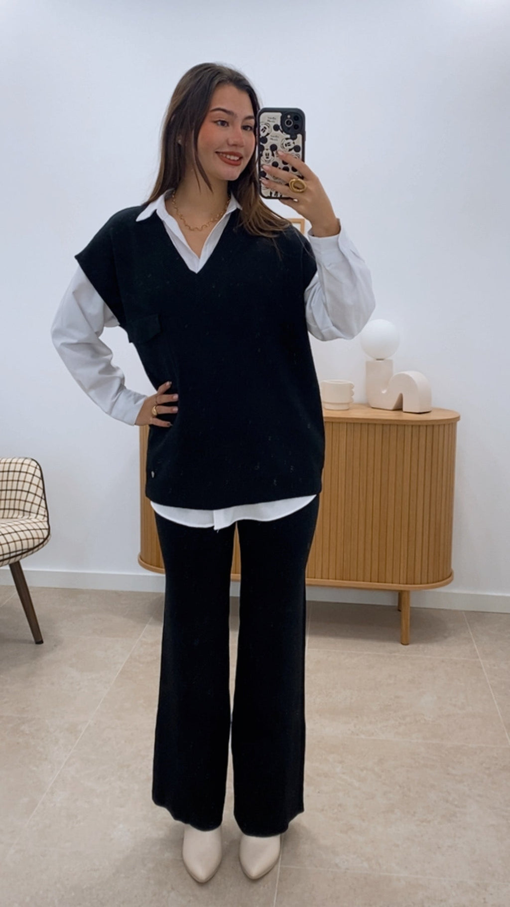 CONJUNTO CHALECO + PANTALÓN PUNTO