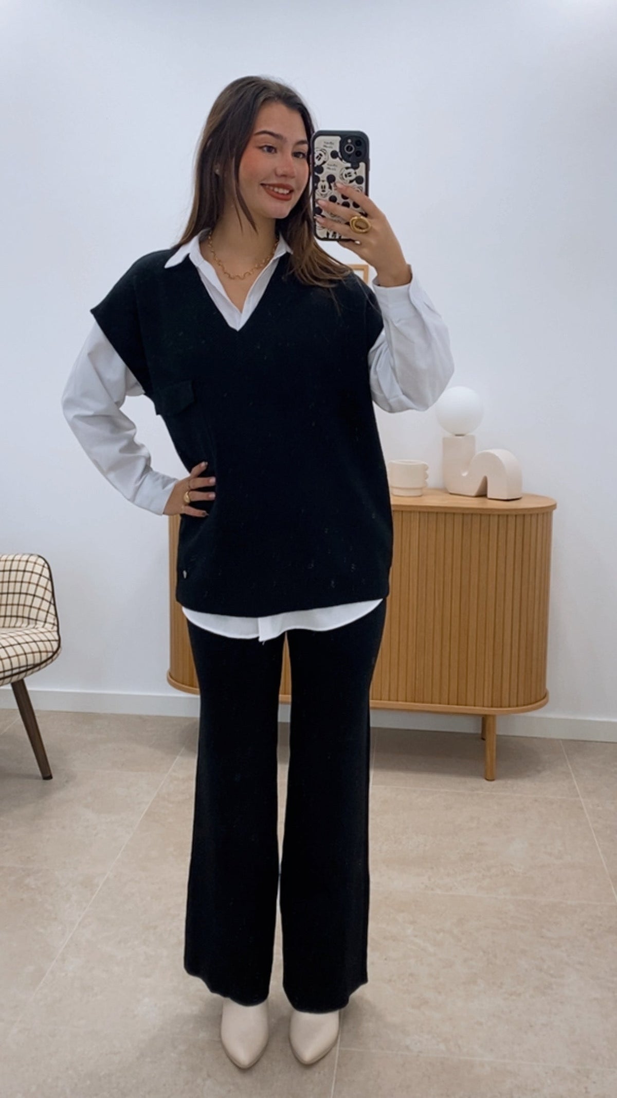 CONJUNTO CHALECO + PANTALÓN PUNTO
