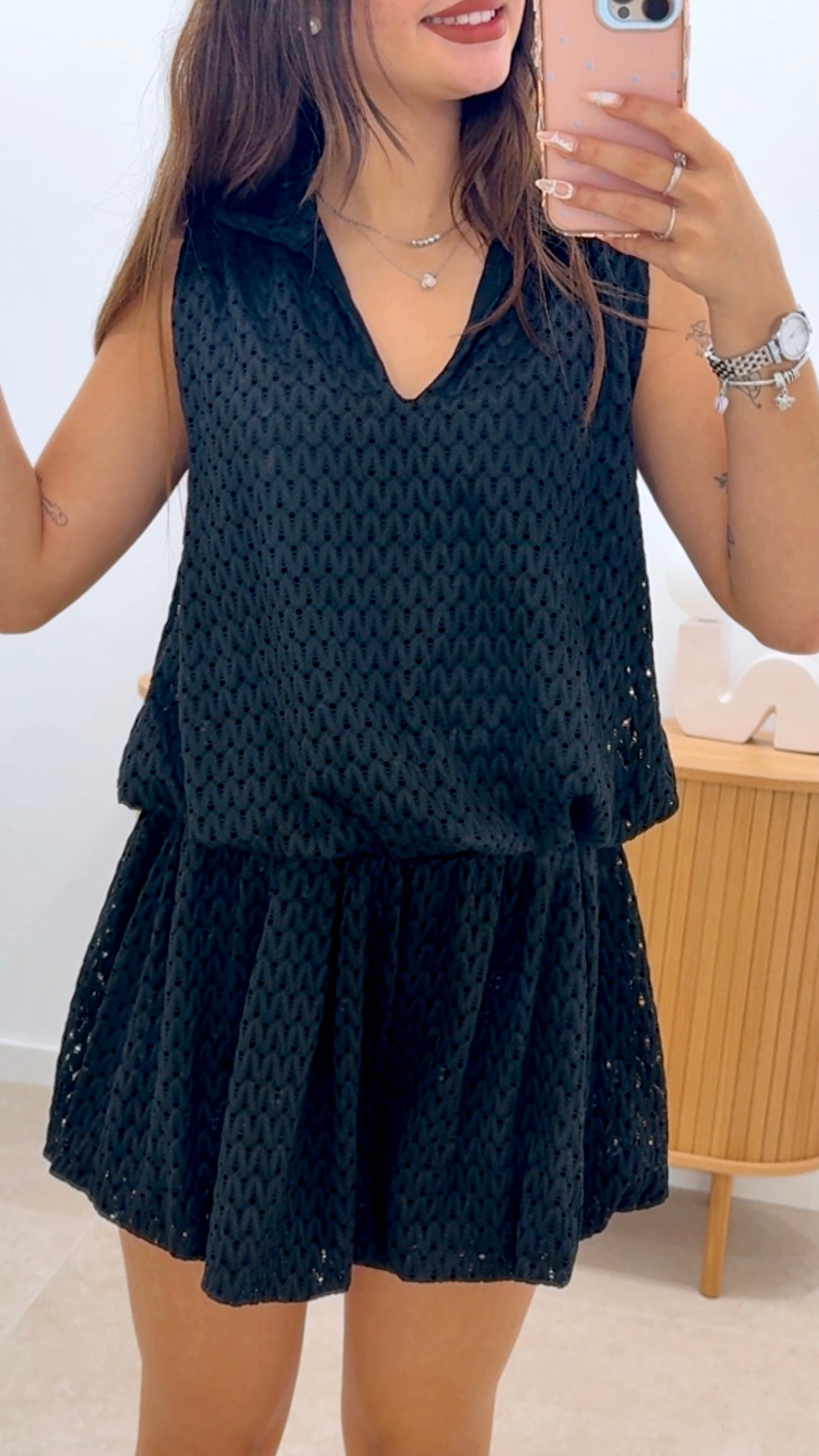 CONJUNTO CORTO CALADO