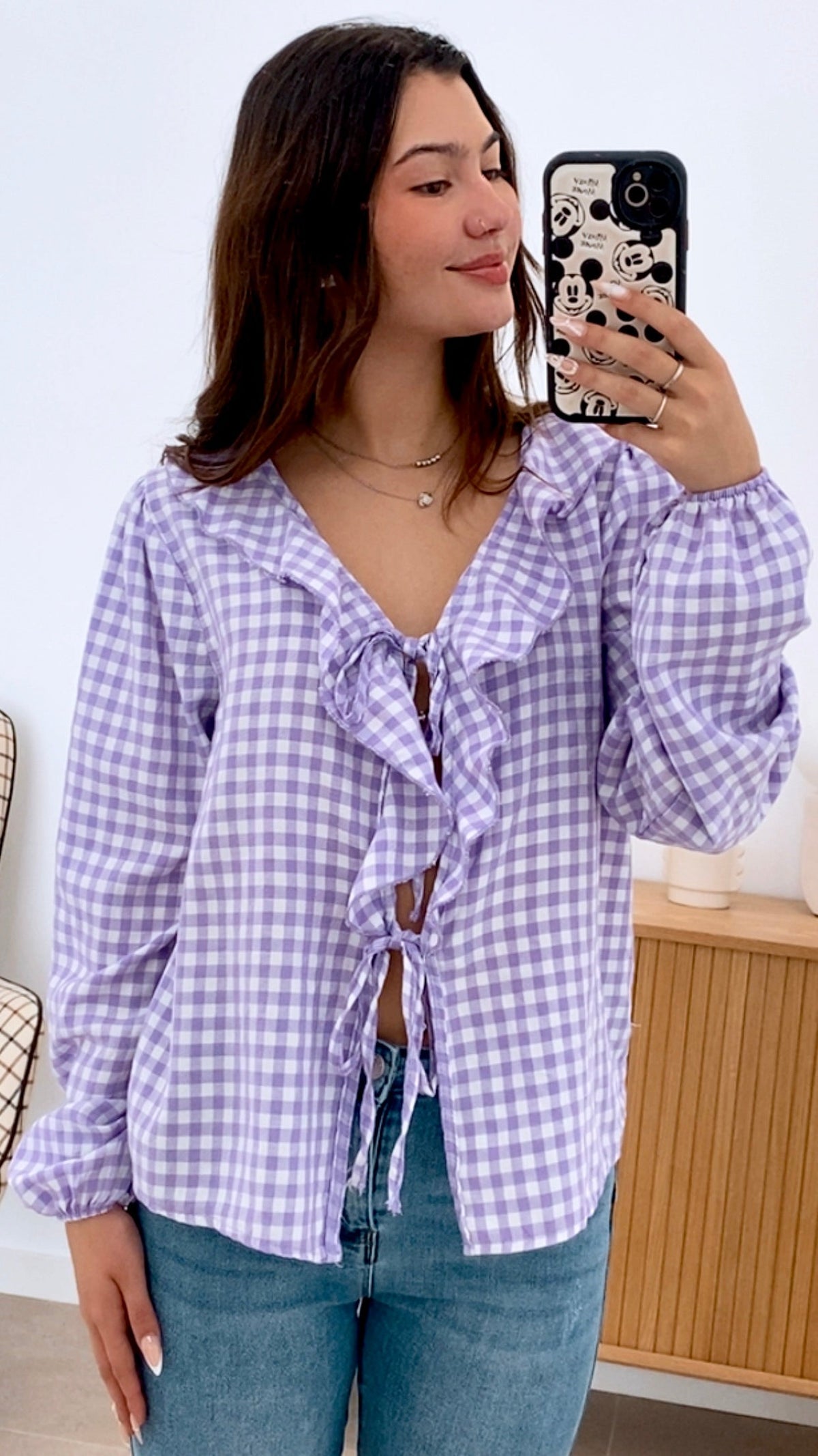 BLUSA VICHY VOLANTE LAZADAS