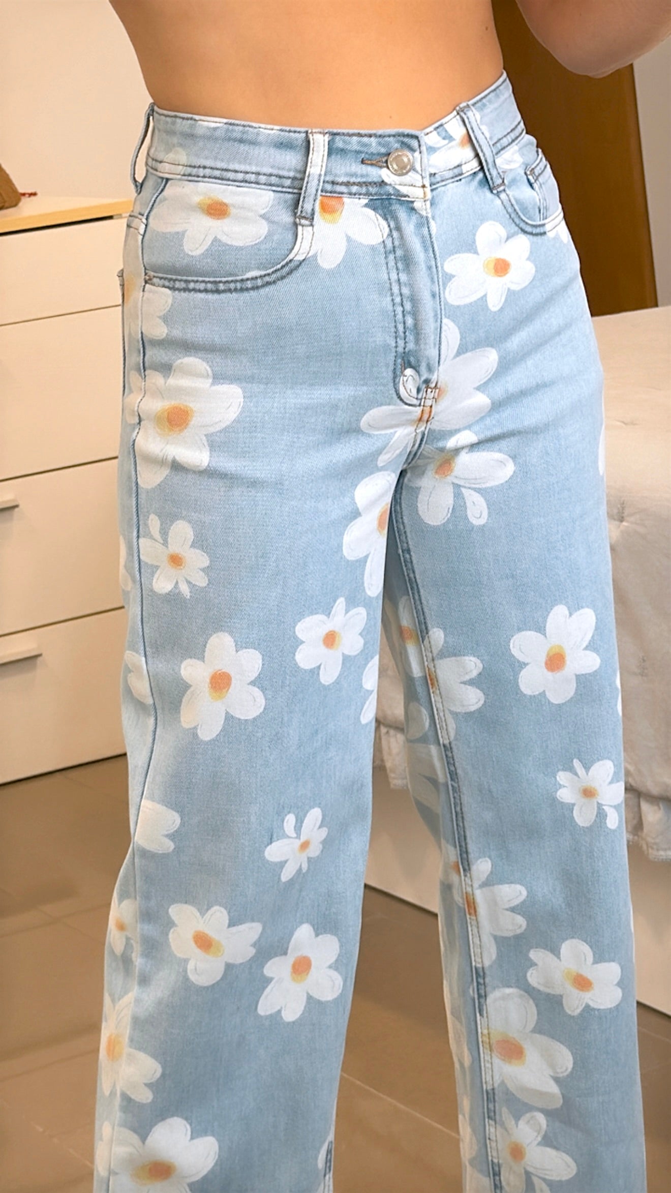 PANTALÓN FLOR BLANCA